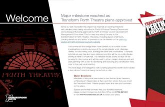 Transform Perth Theatre newsletter August 2015