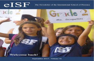ISF's Monthly Newsletter - September 2015