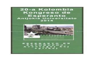 Faldfolio de la 20-a Kolombia Kongreso de Esperanto