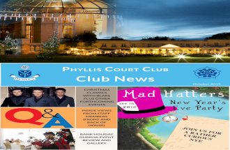 Phyllis Court Members Club News October 2015
