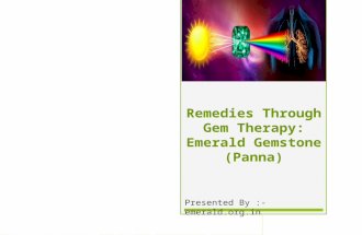 Remedies through gem therapy emerald gemstone (panna)