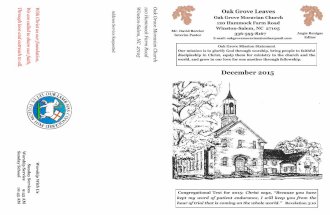 Oak Grove Moravian Church Newsletter Dec. 2015