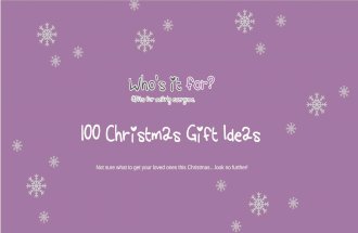 100 Christmas Gift Ideas