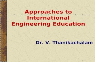 Approaches to International Engineering  Education