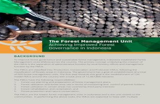 Forest Management Unit: Achieving Improved Forest Governance in Indonesia