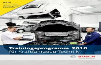 Bosch Automotive Trainingsprogramm 2016