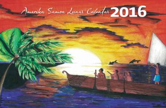 2016 Amerika Samoa Lunar Calendar
