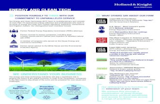 Holland & Knight Energy and Clean Technology Team Fast Facts