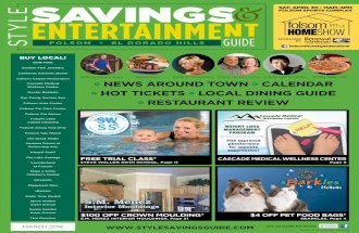 Style Savings & Entertainment Guide - Folsom/El Dorado Hills - MAR 2016