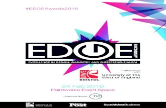 Edge awards 2016 programme
