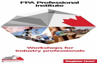 FPA Professional Institute - Workshops for Professionals