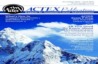 ACTEX Publications Spring 2015 Catalog
