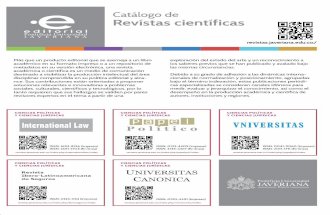 Catálogo de revistas científicas de la Editorial Pontificia Universidad Javeriana