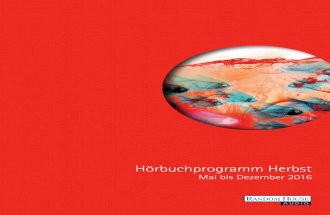 Random House Audio Hörbuchprogramm Herbst 2016