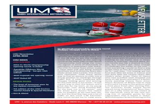 UIM Newsletter April 2016