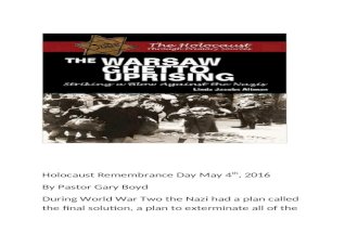 Warsaw Ghetto Uprising: Holocaust remembrance day May 4th, 2016
