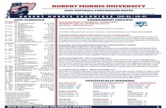 Softball Postseason Notes (5/11/16)
