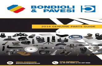 2016 Bondioli & Pavesi Parts Book