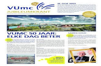 VUmc Jubileumkrant, mei 2016