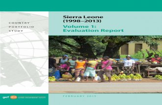 GEF Country Portfolio Study: Sierra Leone (1998-2013)