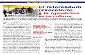 El referendum revocatorio y la oposición venezolana