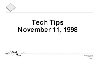 Tech tips 11 11 1998