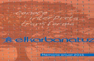 Memoria Anual Elkarbanatuz 2015