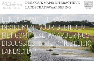 Projectfiche - Dialoguemaps: interactieve landschapswaardering