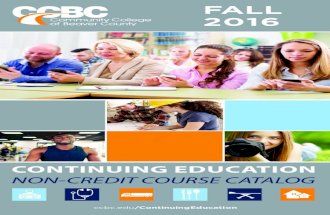 2016 Fall Continuing Education Catalog
