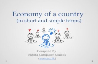 How the economy of a country works in simple