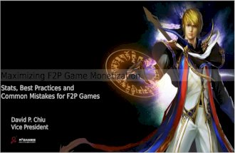 R2 Games USA - Maximizing F2P Game Monetization Presentation (Respawn 2016)