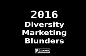 2016 Diversity Marketing Blunders