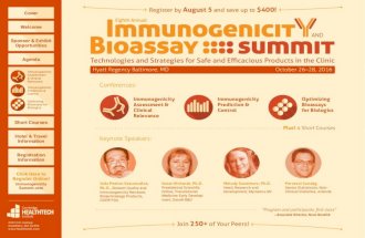CHI's Immunogenicity and Bioassay Summit 2016