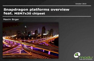 Snapdragon platforms overview feat. MSM7x30 chipset (v7)