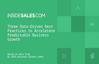 Three Data-Driven Best Practices to Accelerate Predictable Business Growth