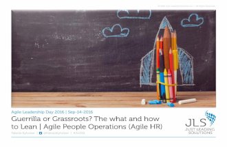 Guerrilla or Grassroots? The what and how to Agile HR