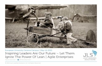 European University Geneva Campus: Inspiring Leaders Are Our Future – Let Them Ignite The Power Of Lean | Agile Enterprises