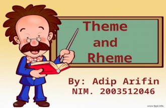 20. theme and rheme (adip arifin)