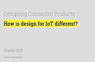 IoT Meetup Stockholm - Designing Connected Products
