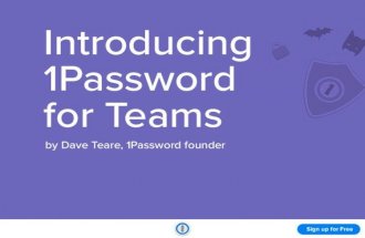 Introducing 1Password for Teams by @1Password