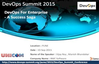 DevOps Summit 2015 Pune _By VijayRoy_and_ManishBhandekar