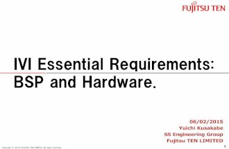 IVI Essential Requirements:BSP and Hardware.