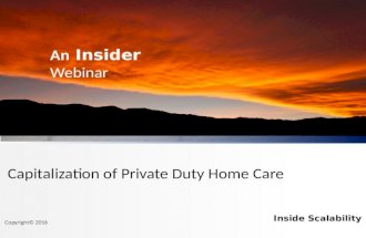 The Capitalization of Home Care