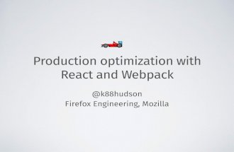 Production optimization with React and Webpack