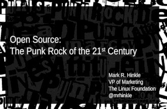 Keynote All Things Open - Open Source: The Punk Rock of the 21st Century