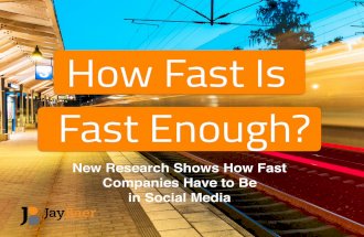 How Fast is Fast Enough:  New research shows how fast companies have to respond in social media