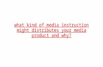 what kind of media instruction might distributes your media product and why?