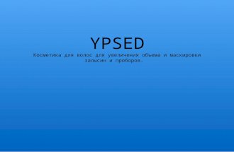 презентация Ypsed