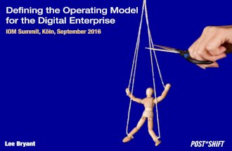 Defining the Operating Model for the Digital Enterprise
