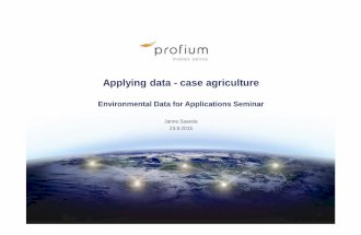 ￼Applying data - case agriculture